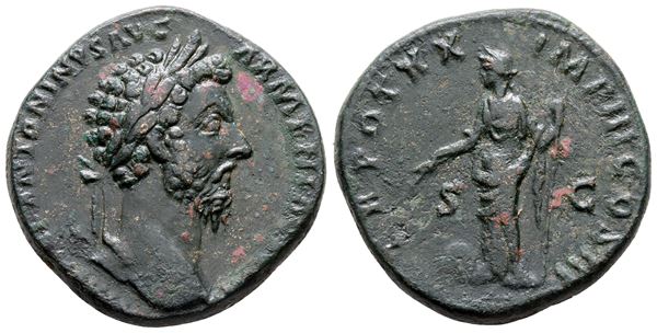 Marcus Aurelius (161-180). Æ Sestertius (31 mm, 20.51 g).
