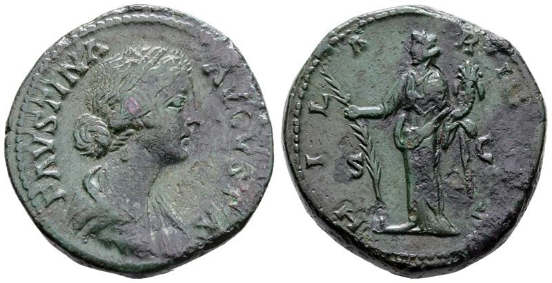 Faustina Junior (augusta, 147-175). Æ Sestertius (32 MM, 27.27 G).