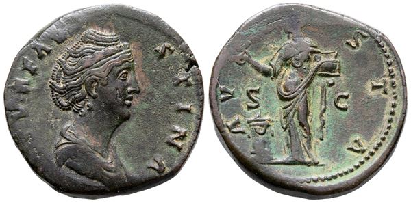 Diva Faustina Senior (died 140/1). Æ Sestertius (31 mm, 27.58 g).