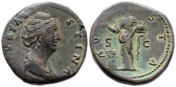Diva Faustina Senior (died 140/1). Æ Sestertius (31 mm, 27.58 g).