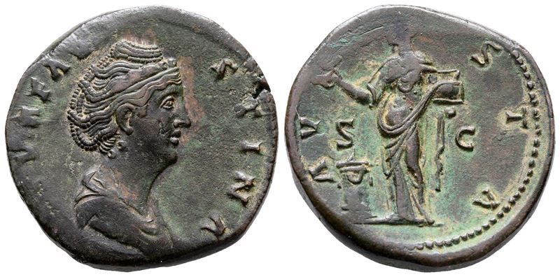 Diva Faustina Senior (died 140/1). Æ Sestertius (31 MM, 27.58 G).