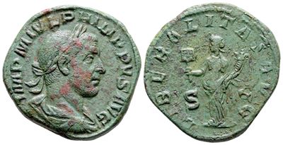 Philip i (244-249). Æ Sestertius (30 MM, 20.62 G).