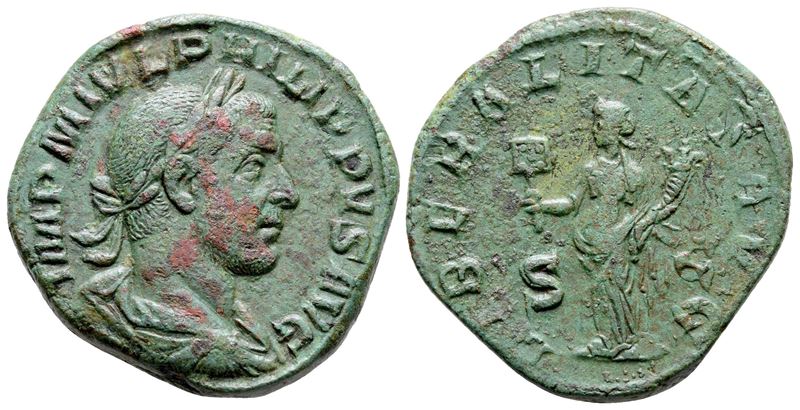 Philip i (244-249). Æ Sestertius (30 MM, 20.62 G).