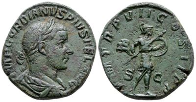 Gordian III (238-244). Æ Sestertius (30 MM, 15.06 G).