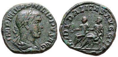 Philip II (caesar, 244-247). Æ Sestertius (28 MM, 17.19 G).