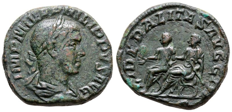 Philip II (caesar, 244-247). Æ Sestertius (28 MM, 17.19 G).