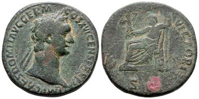 Domitian (81-96). Æ Sestertius (32 MM, 25.69 G).