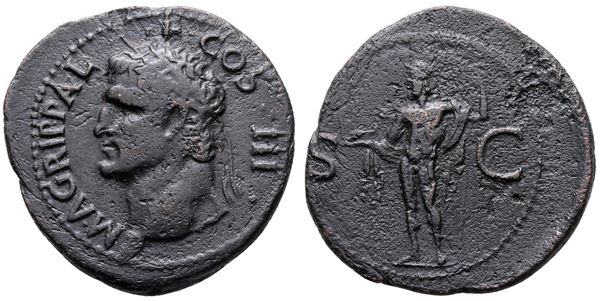 Agrippa (died 12 BC). Æ As (30 mm, 10.59 g).
