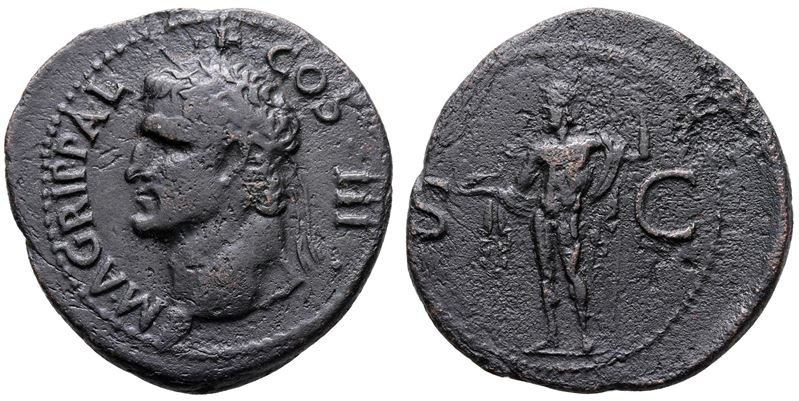 Agrippa (died 12 Bc). Æ As (30 MM, 10.59 G).