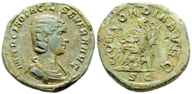 Otacilia Severa (augusta, 244-249). Æ Sestertius (30 MM, 20.38 G).
