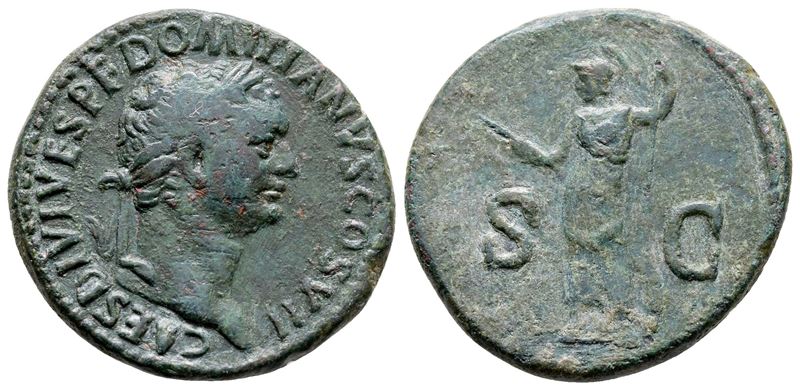 Domitian (caesar, 69-81). Æ As (27 MM, 10.22 G).