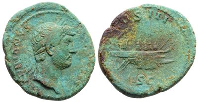 Hadrian (117-138). Æ As (28 MM, 12.01 G).