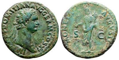 Domitian (81-96). Æ As (28 MM, 10.55 G).