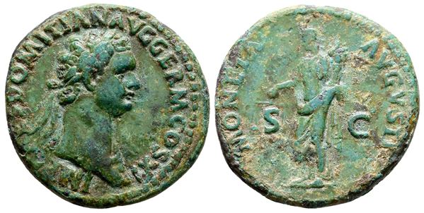 Domitian (81-96). Æ As (28 mm, 10.55 g).