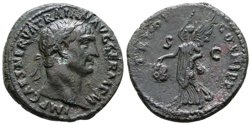 Trajan (98-117). Æ As (29 MM, 10.84 G).