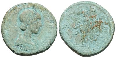 Aquilia Severa (augusta, 220-221 & 221-222). Æ As (27 MM, 9.02 G).