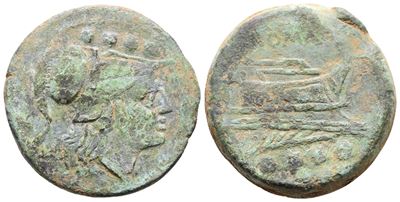 Anonymous, Rome, After 211 Bc. Æ Triens (31 MM, 19.60 G).