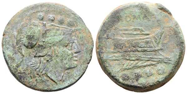 Anonymous, Rome, after 211 BC. Æ Triens (31 mm, 19.60 g).