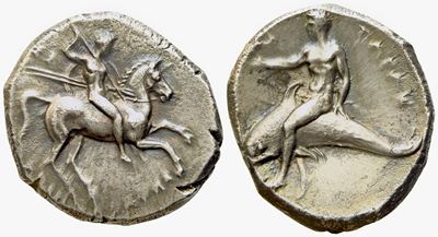 Calabria, Tarentum (C. 302-280 Bc), Nomos; Ar (7,7 G; 22 MM)