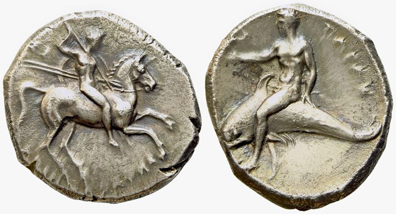 Calabria, Tarentum (C. 302-280 Bc), Nomos; Ar (7,7 G; 22 MM)