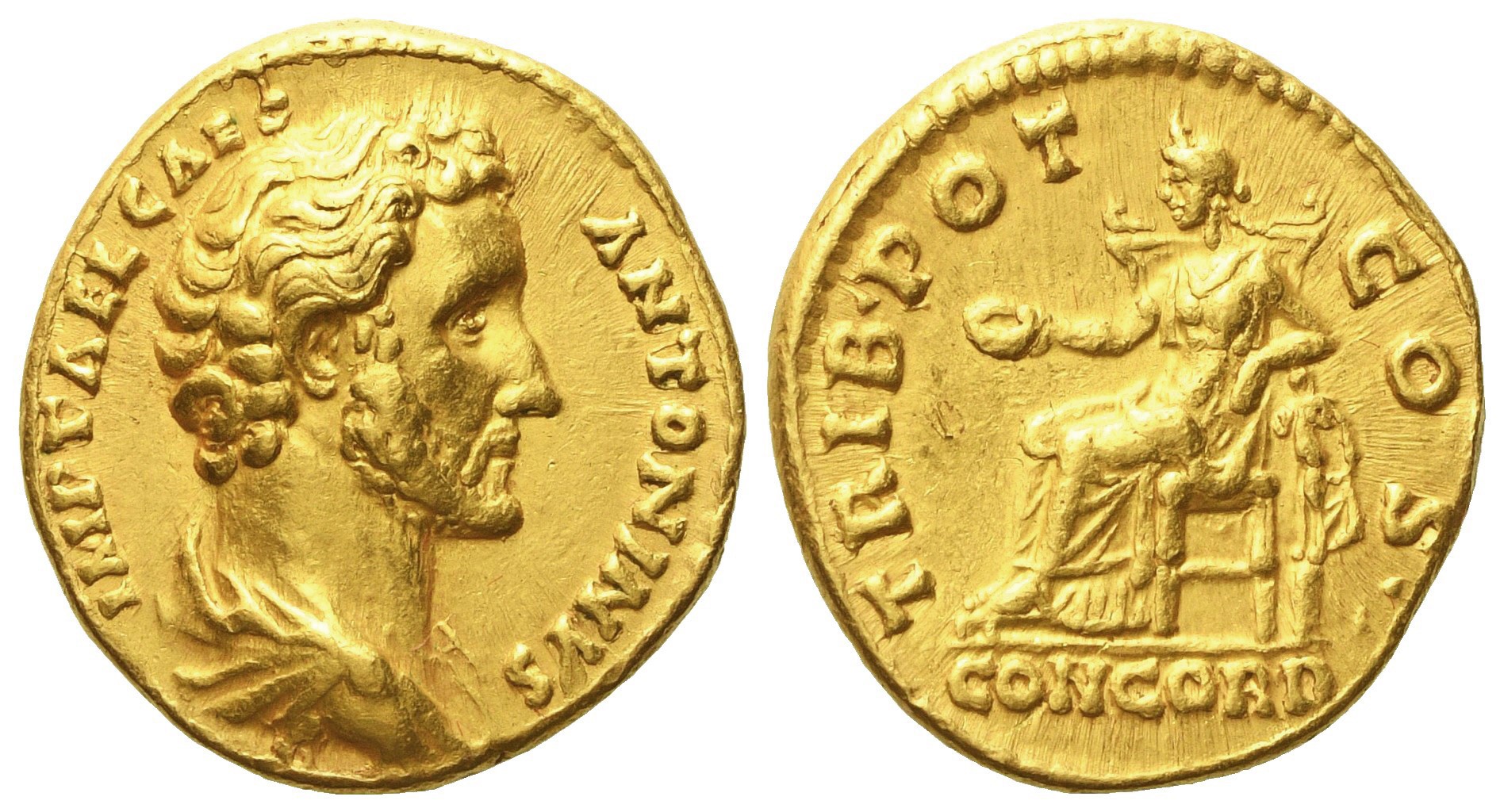 Antoninus Pius Caesar, Aureus Struck Under Hadrian, Rome, Ad 138; Av (g 