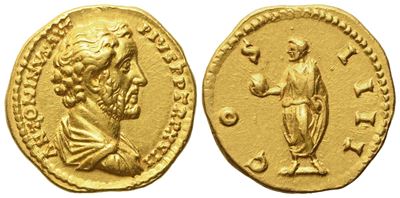Antoninus Pius (138-161), Aureus, Rome, Ad 153-154; Av (g 7,33; MM 19)