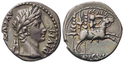 Augustus (27 Bc-ad 14), Denarius, Lugdunum, 8 Bc; Ar (3,81 G; 18 MM)