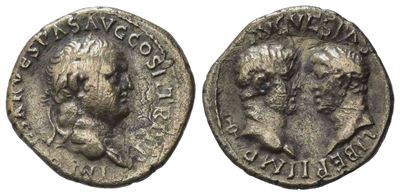 Vespasian With Titus And Domitian As Caesares (69-79), Denarius, Ephesus, Ad 70; Ar (2,20 G; 17,5...