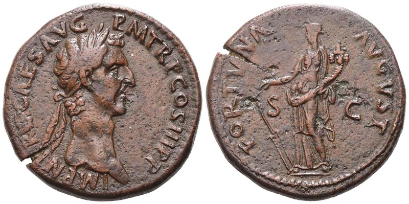 Nerva (96-98), Sestertius, Rome, 97; Æ (25,46 G; 33,2 MM; 6 H)
