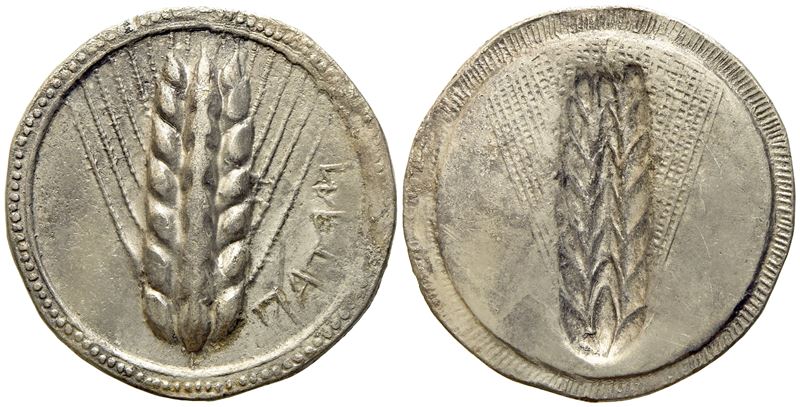Lucania, Metapontion (C. 515-510 Bc), Nomos; Ar (7,94 G; 27 MM)