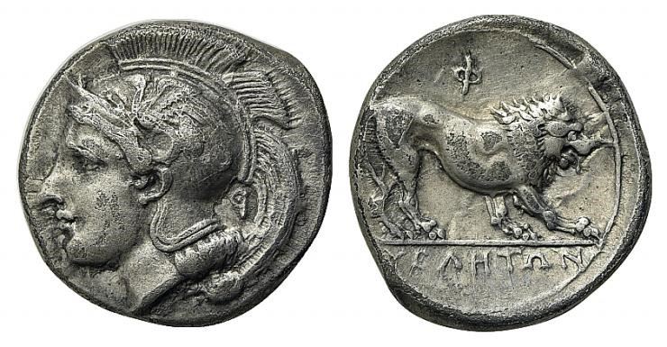 Northern Lucania, Velia, C. 340-334 Bc, Didrachm; Ar (7,41 G; 22 MM; 6 H)