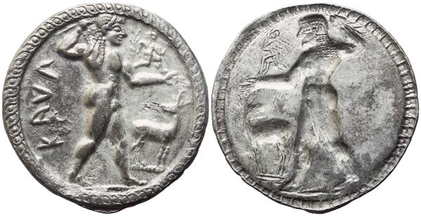Bruttium, Kaulonia, Stater, c. 525-500; AR (7,93 g; 30,5 mm)