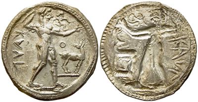 Bruttium, Kaulonia (late 6th Century Bc), Stater, Ar (g 7,96; MM 29,4)