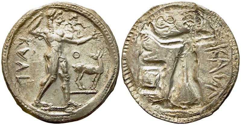 Bruttium, Kaulonia (late 6th Century Bc), Stater, Ar (g 7,96; MM 29,4)