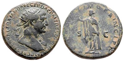 Trajan (98-117). Æ Dupondius (27 MM, 13.79 G).