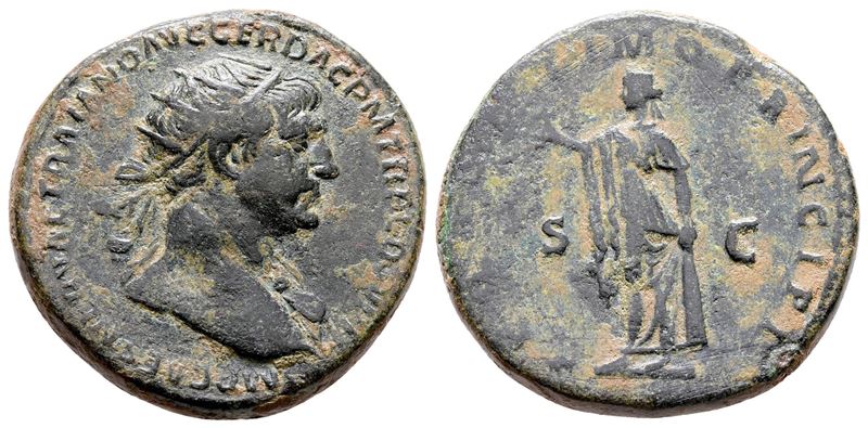 Trajan (98-117). Æ Dupondius (27 MM, 13.79 G).