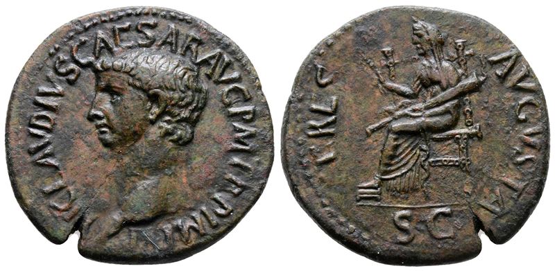 Claudius (41-54). Æ Dupondius (30 MM, 12.51 G).