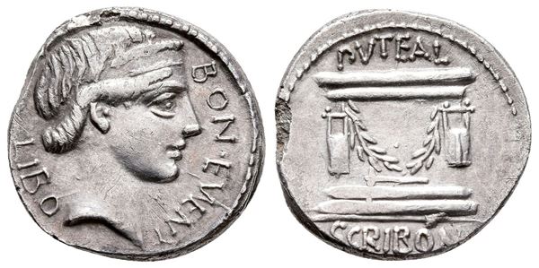 L. Scribonius Libo, Rome, 62 BC. AR Denarius (19 mm, 3.90 g).