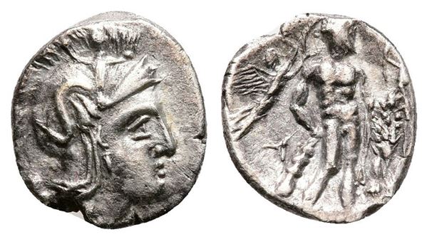 Southern Lucania, Herakleia, c. 340-330 BC. AR Diobol (11mm, 1.03g).
