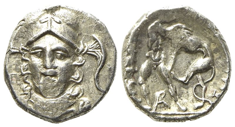 Calabria, Tarentum (C. 280-228 Bc), Diobol; Ar (0,98 G; 10,4 MM)