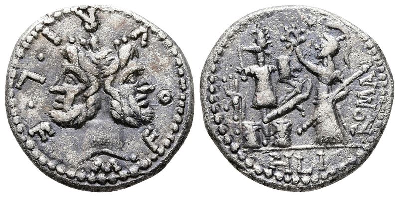 M. Furius L.f. Philus, Rome, 120 Bc. Ar Denarius (20mm, 3.68g).