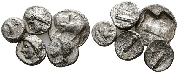 Lot of 5 Ar Greek coins. lot sold as is, no return  - Auction Greek, Roman, Byzantine Coins - Bertolami Fine Art - Prague