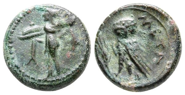 Southern Lucania, Metapontion, c. 225-200(?) BC. Æ (16mm, 3.70g).