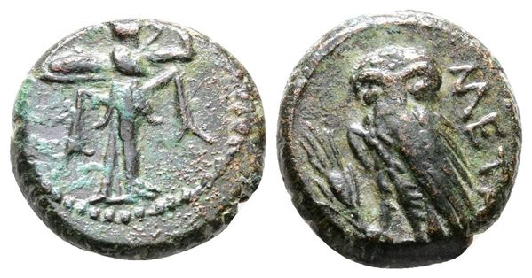 Southern Lucania, Metapontion, c. 225-200(?) BC. Æ (14mm, 3.02g).