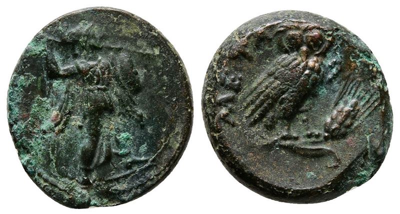 Southern Lucania, Metapontion, c. 225-200(?) BC. Æ (15mm, 3.38g).