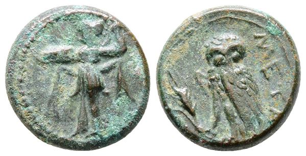 Southern Lucania, Metapontion, c. 225-200(?) BC. Æ (16mm, 3.51g).