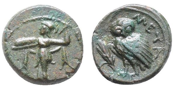 Southern Lucania, Metapontion, c. 225-200(?) BC. Æ (14mm, 2.92g).  - Auction Greek, Roman, Byzantine Coins - Bertolami Fine Art - Prague