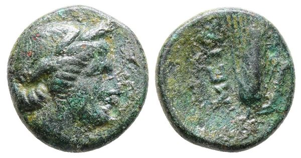 Southern Lucania, Metapontion, c. 300-250 BC. Æ (14mm, 2.45g).