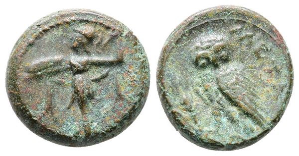 Southern Lucania, Metapontion, c. 225-200(?) BC. Æ (15mm, 3.70g).