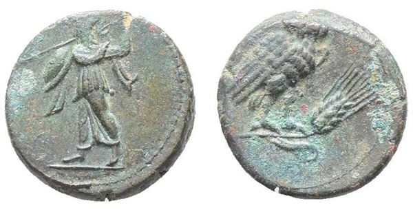 Southern Lucania, Metapontion, c. 225-200(?) BC. Æ (15mm, 2.95g).